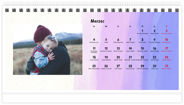 fotokalendarz Malowany akwarelkami