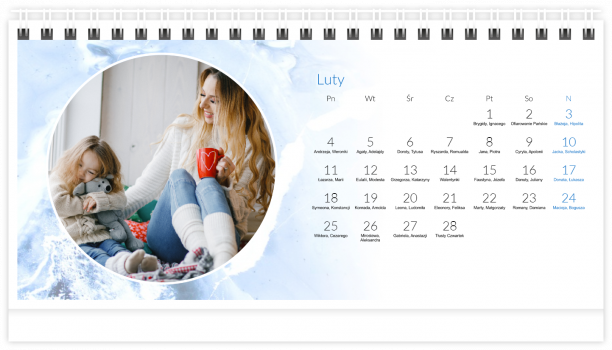 fotokalendarz Niebieski marmur