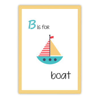 plakat Kolorowa łódka