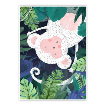 plakat Małpka w dżungli