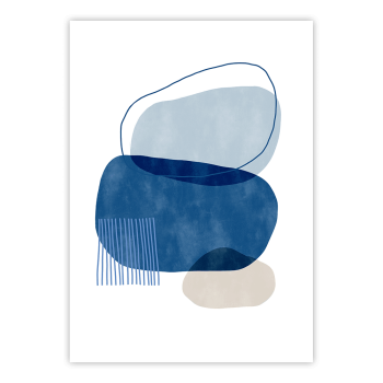 plakat Niebieskie struktury 3
