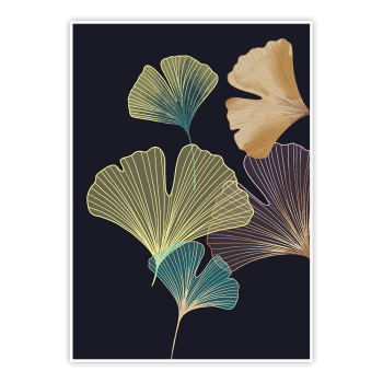 plakat Pięć listków miłorzębu