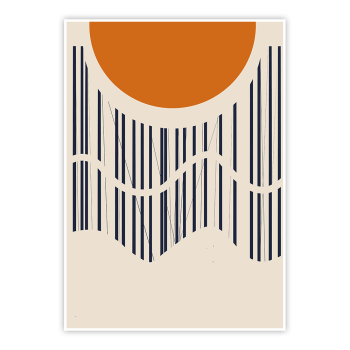 plakat Pomarańczowy balans - półkole