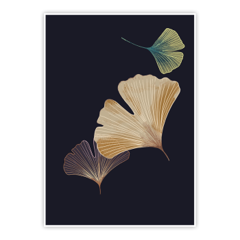 plakat Trzy listki miłorzębu